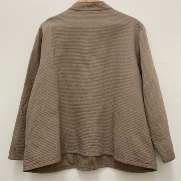 Eileen Fisher 100% Cotton Full Zip Jacket Women Size 1X - Picture 2 of 7